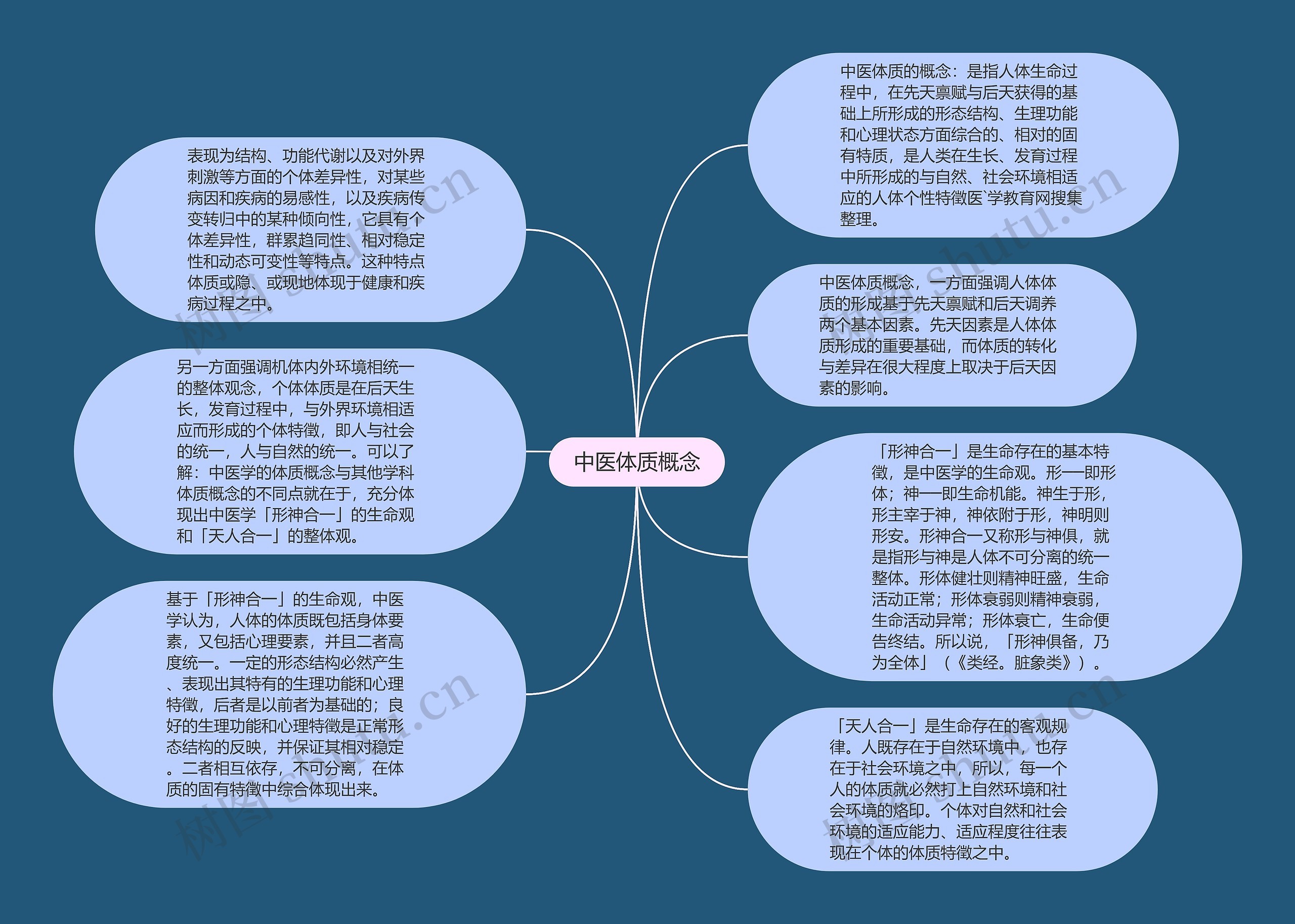 中医体质概念思维导图