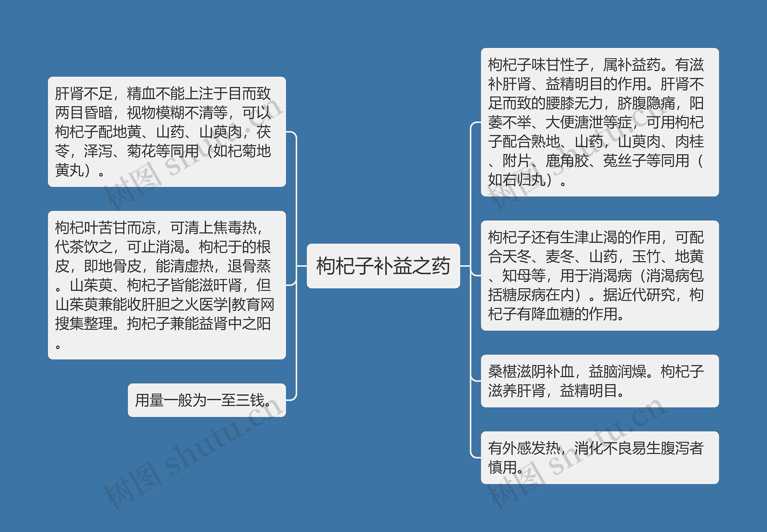 枸杞子补益之药思维导图