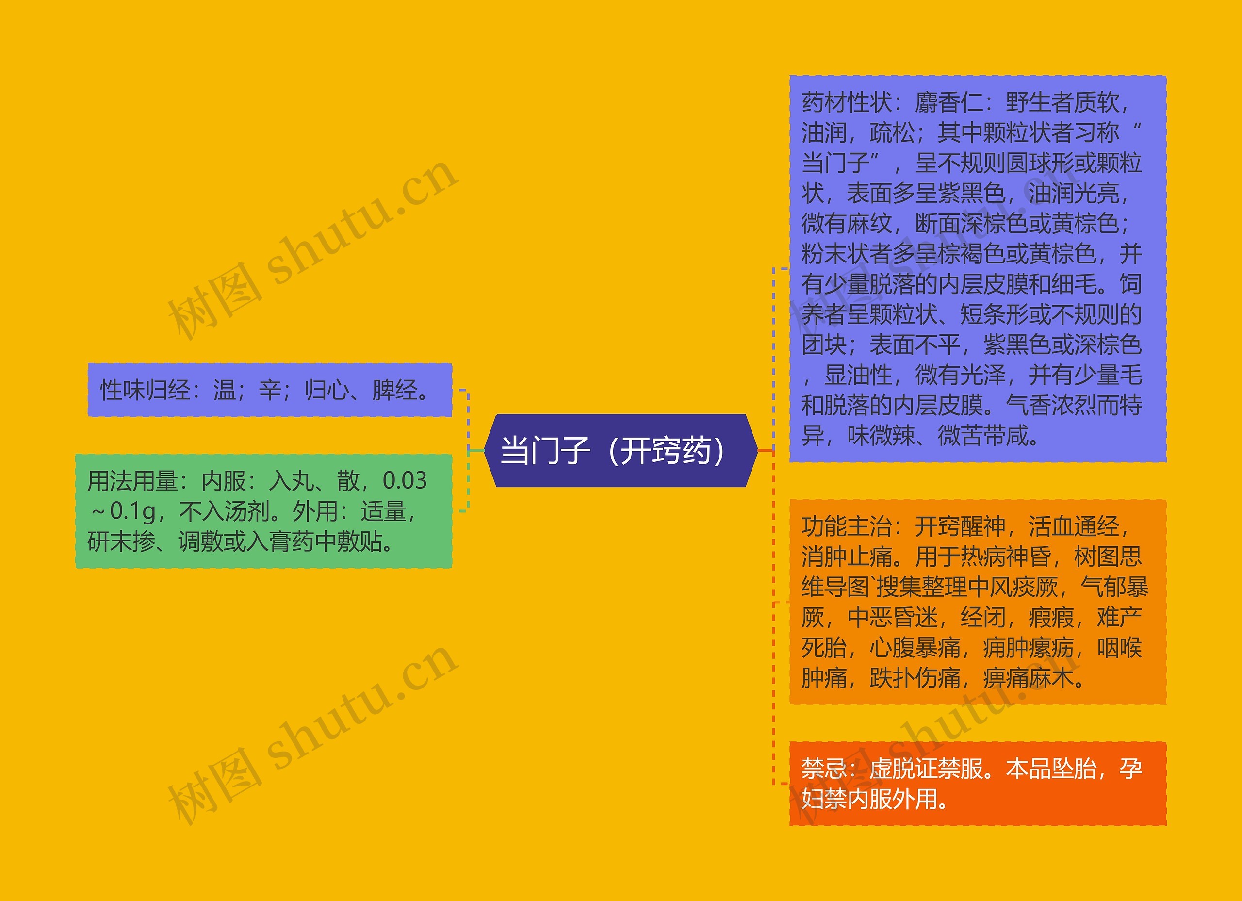 当门子（开窍药）思维导图