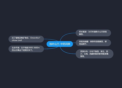 独叶山兰-中药词典