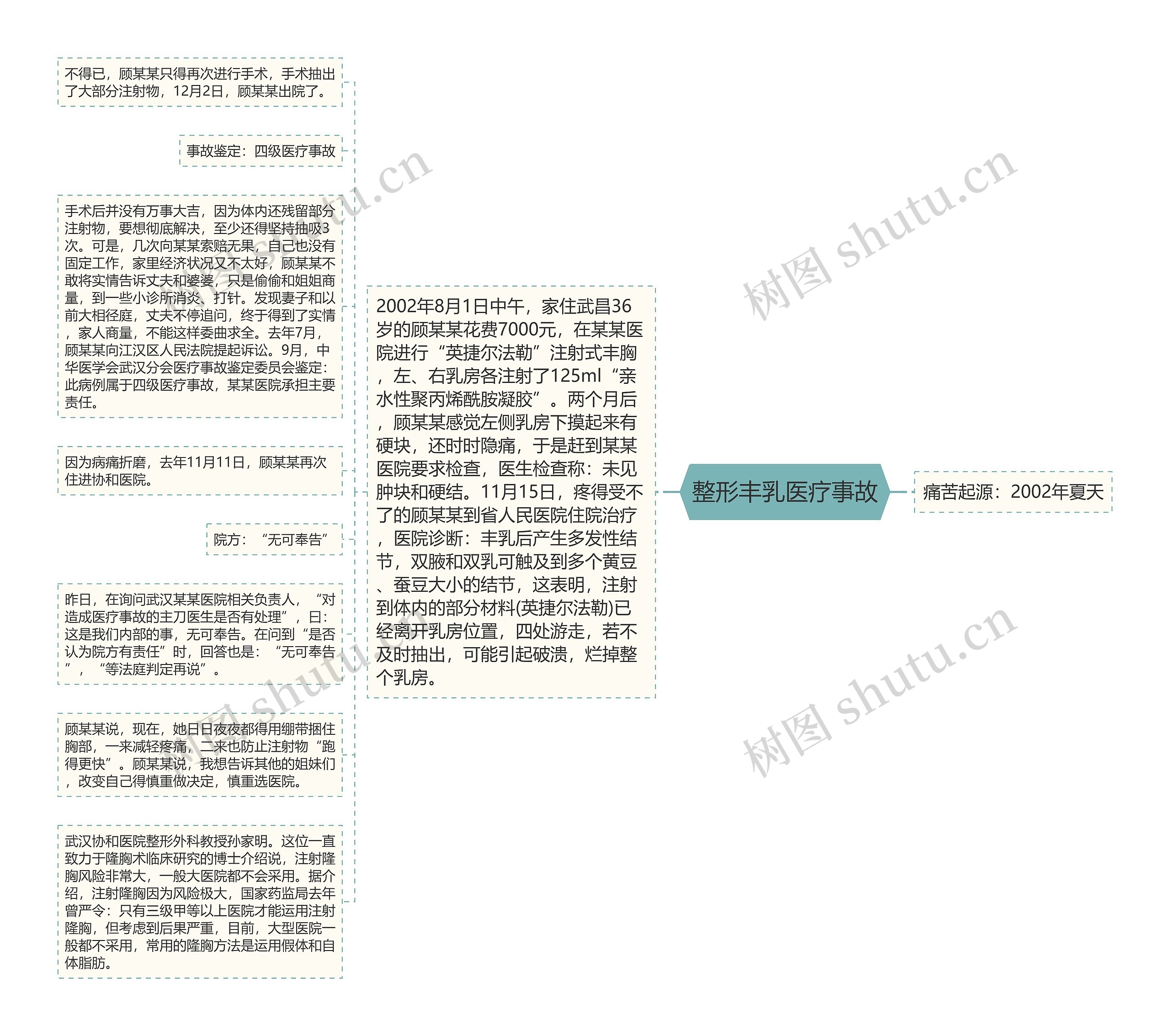 整形丰乳医疗事故思维导图