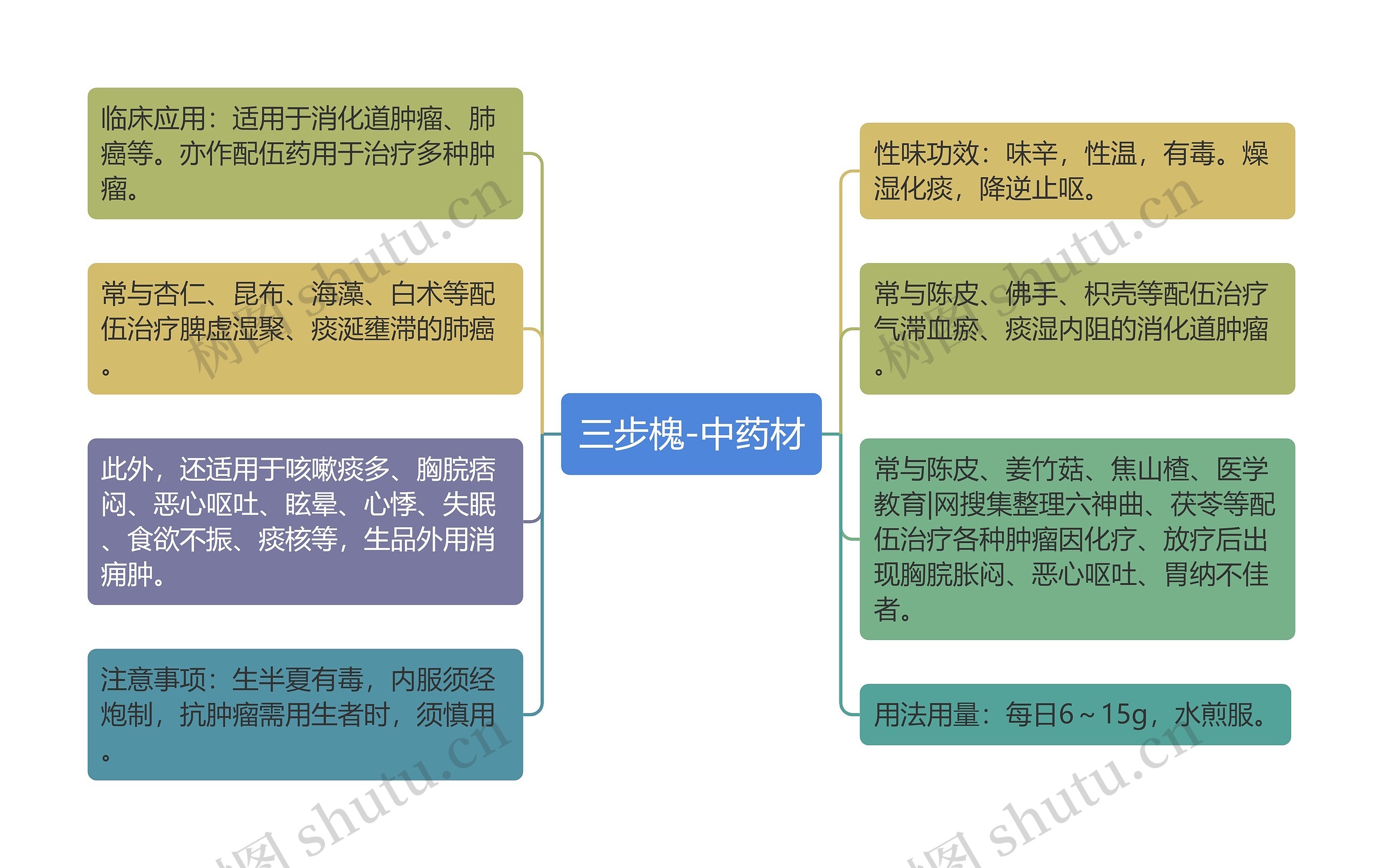 三步槐-中药材思维导图