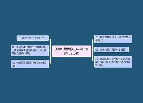 使用公民肖像还应当注意哪几个方面