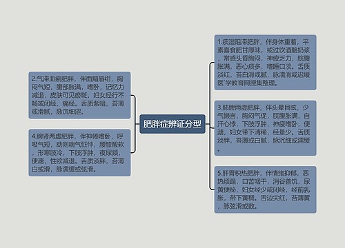 肥胖症辨证分型