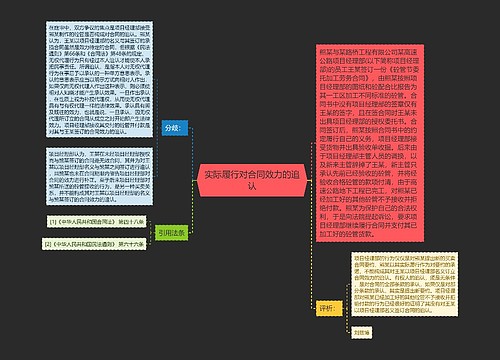 实际履行对合同效力的追认