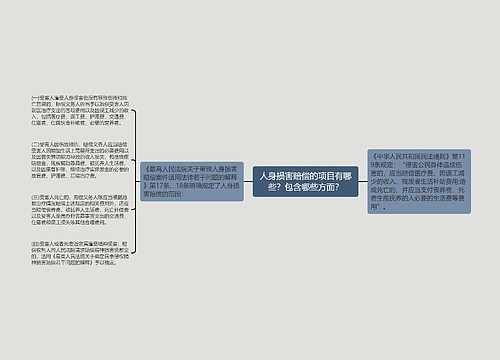 人身损害赔偿的项目有哪些？包含哪些方面？