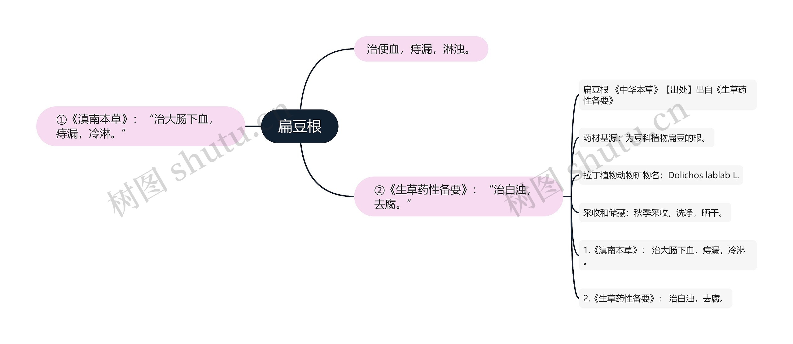 扁豆根思维导图