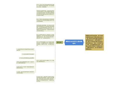 解除劳动合同可以要其赔偿吗