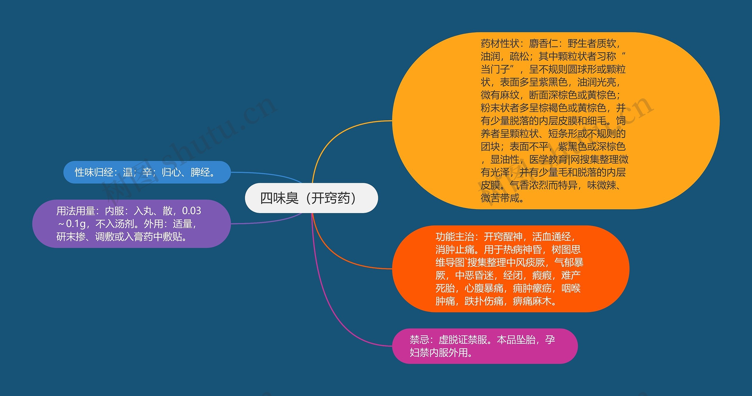 四味臭（开窍药）思维导图