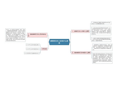 解释权归本人所有什么意思