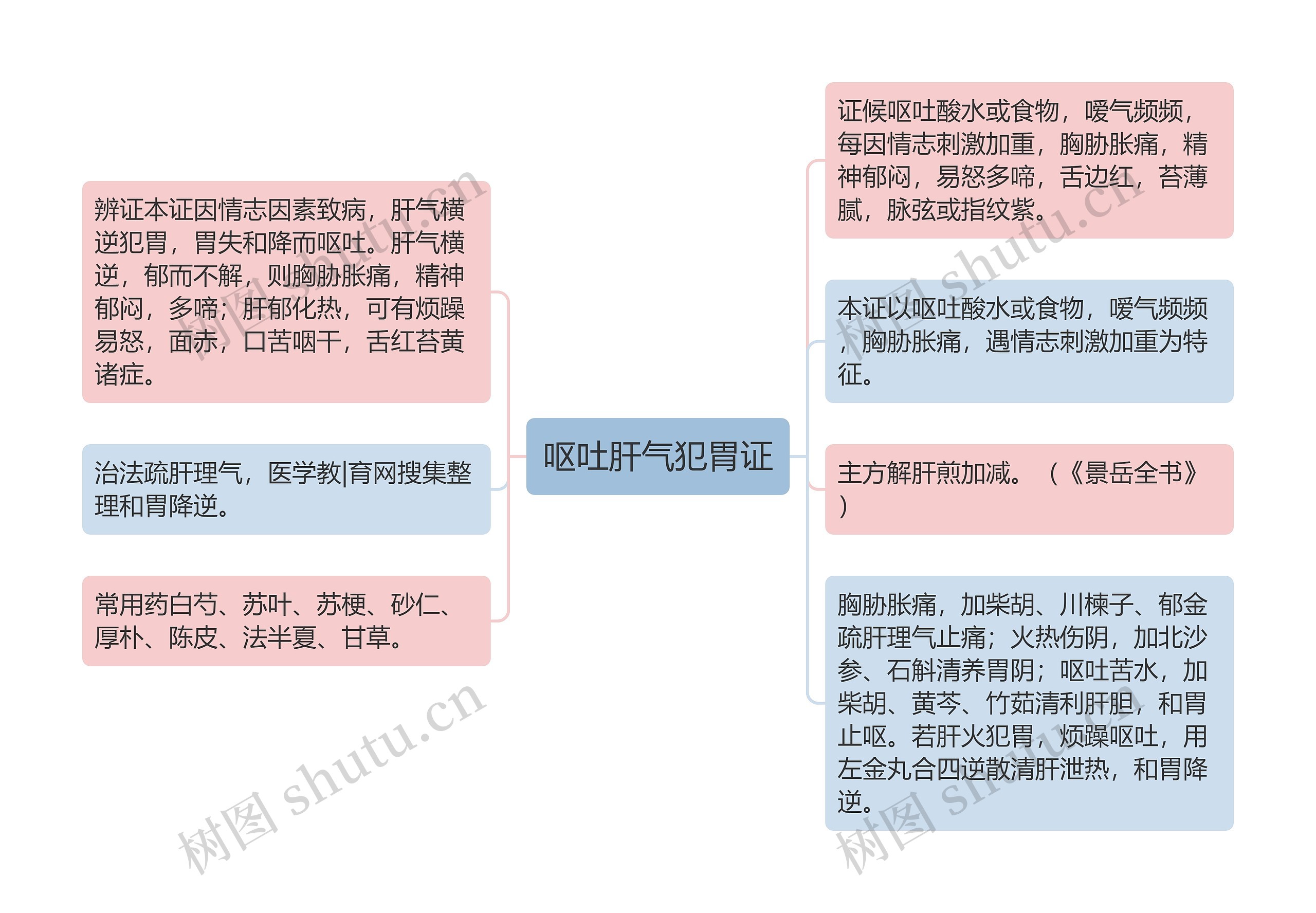 呕吐肝气犯胃证思维导图