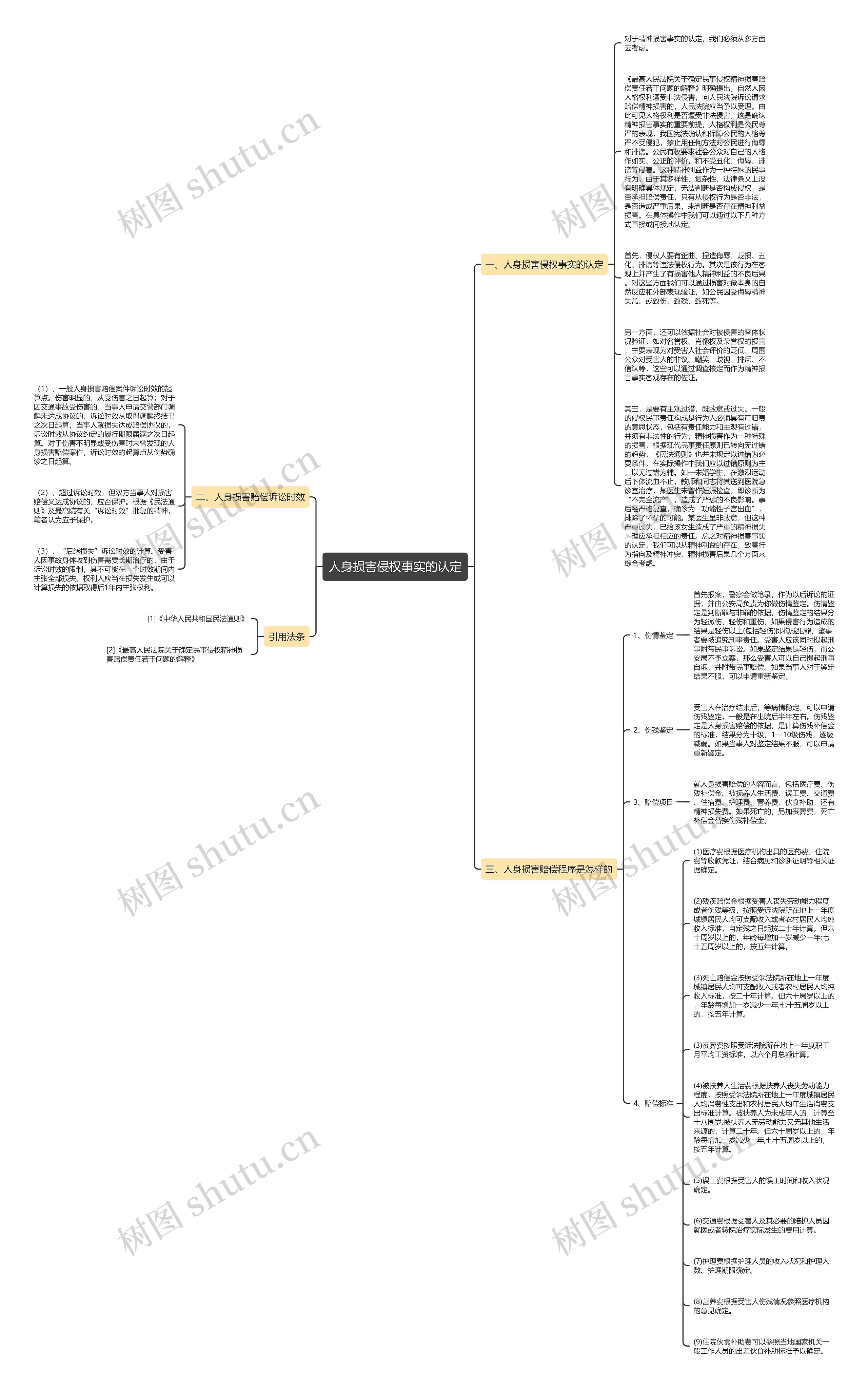 人身损害侵权事实的认定思维导图