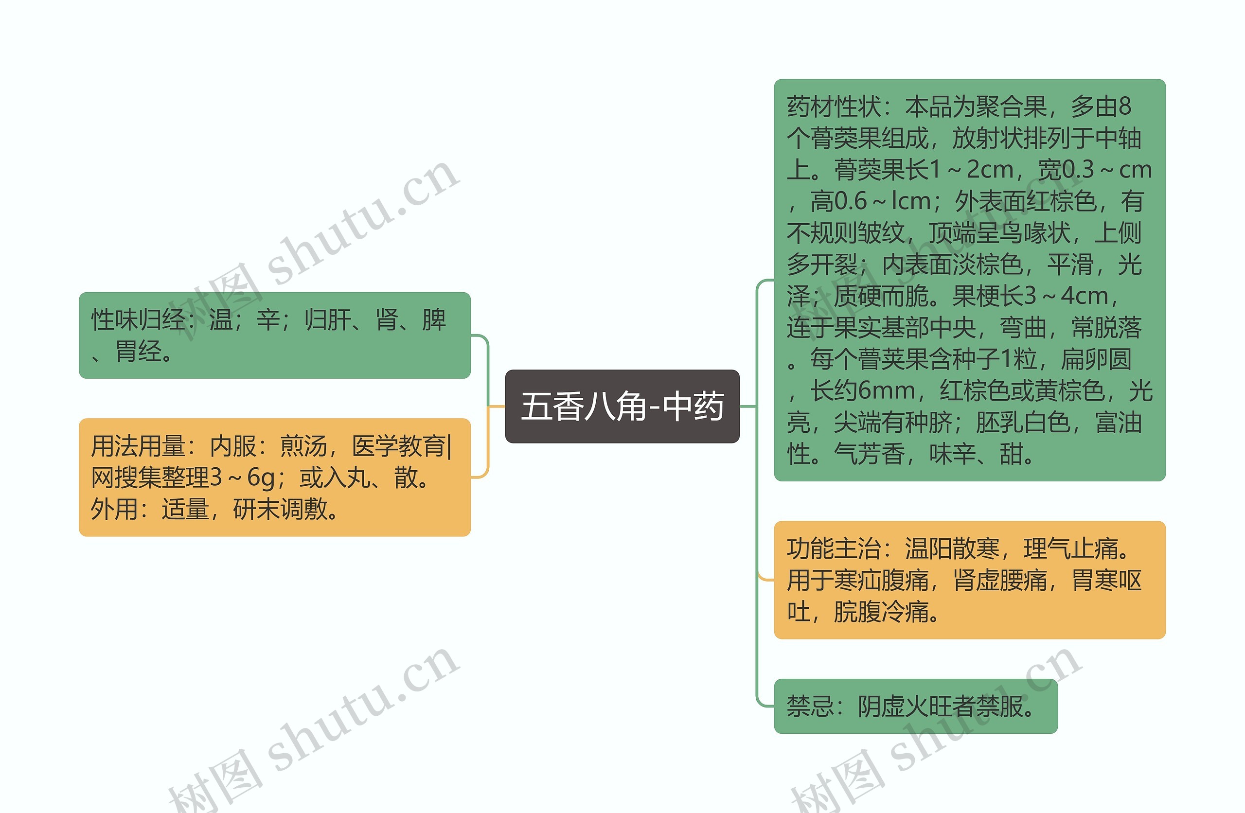 五香八角-中药思维导图