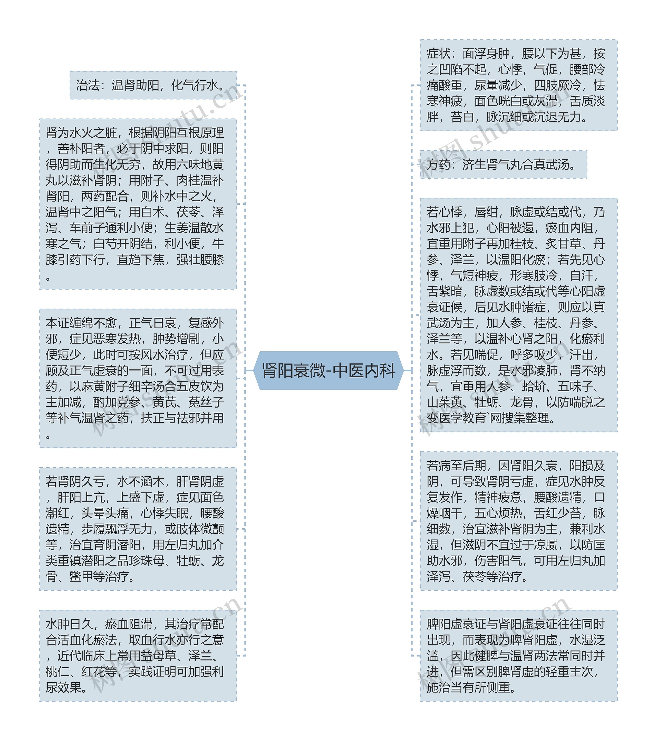 肾阳衰微-中医内科思维导图