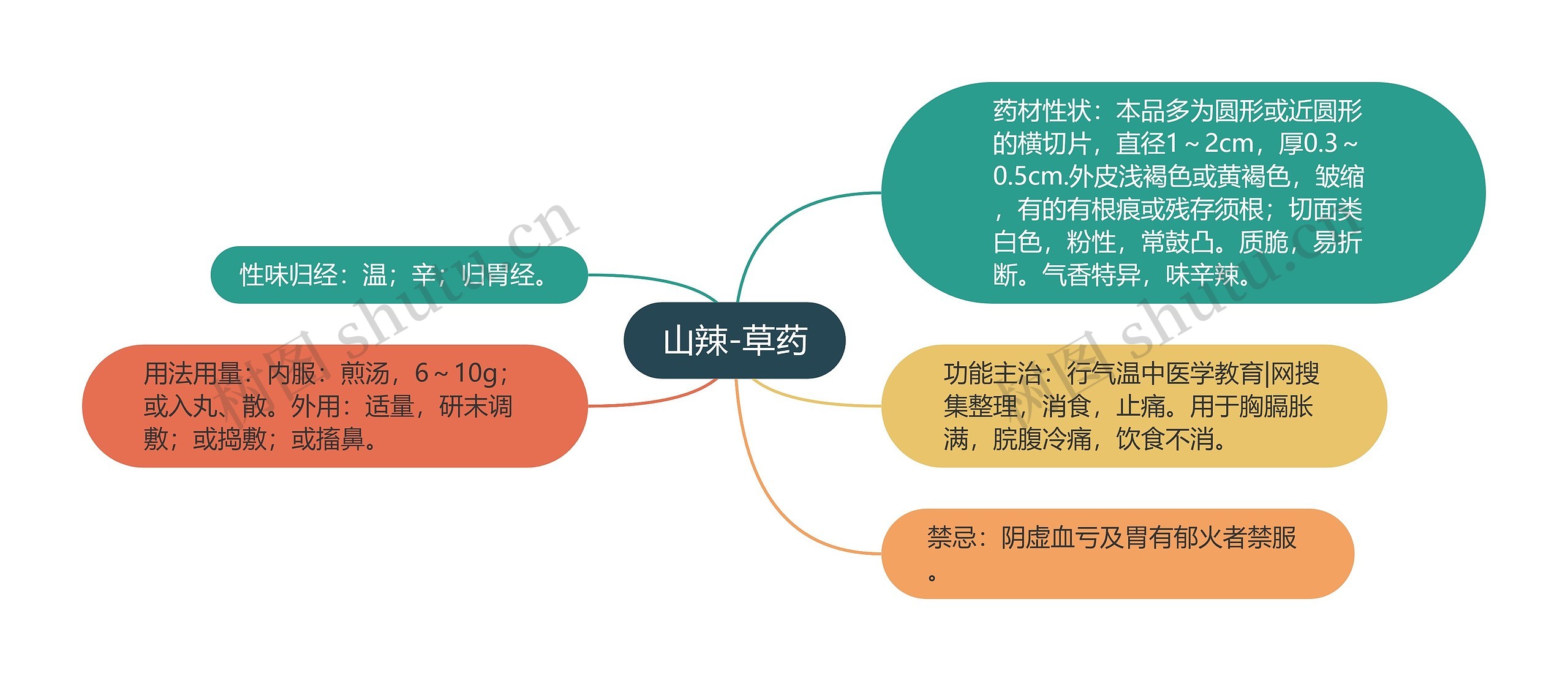 山辣-草药思维导图