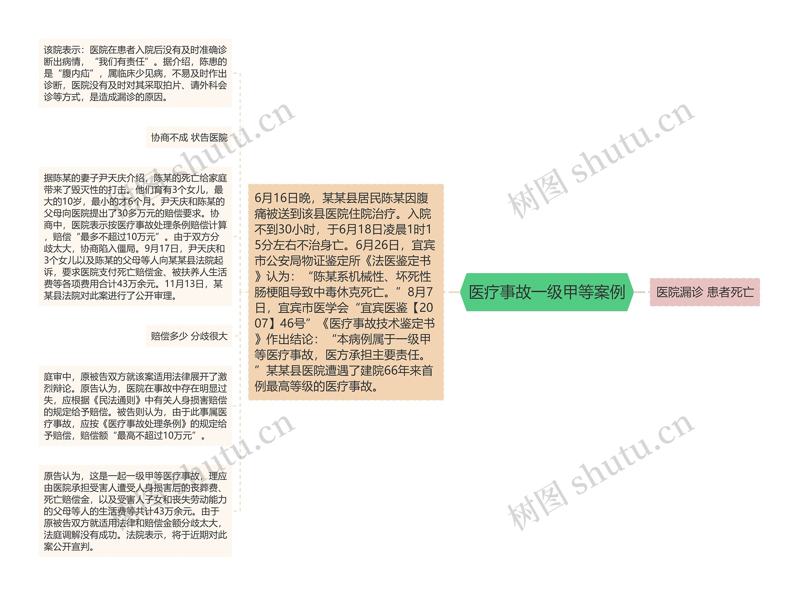 医疗事故一级甲等案例