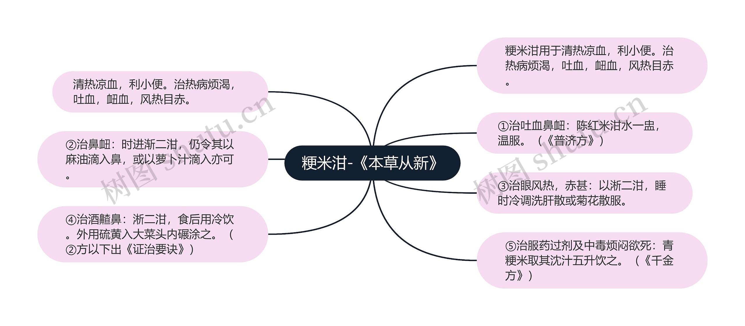 粳米泔-《本草从新》思维导图