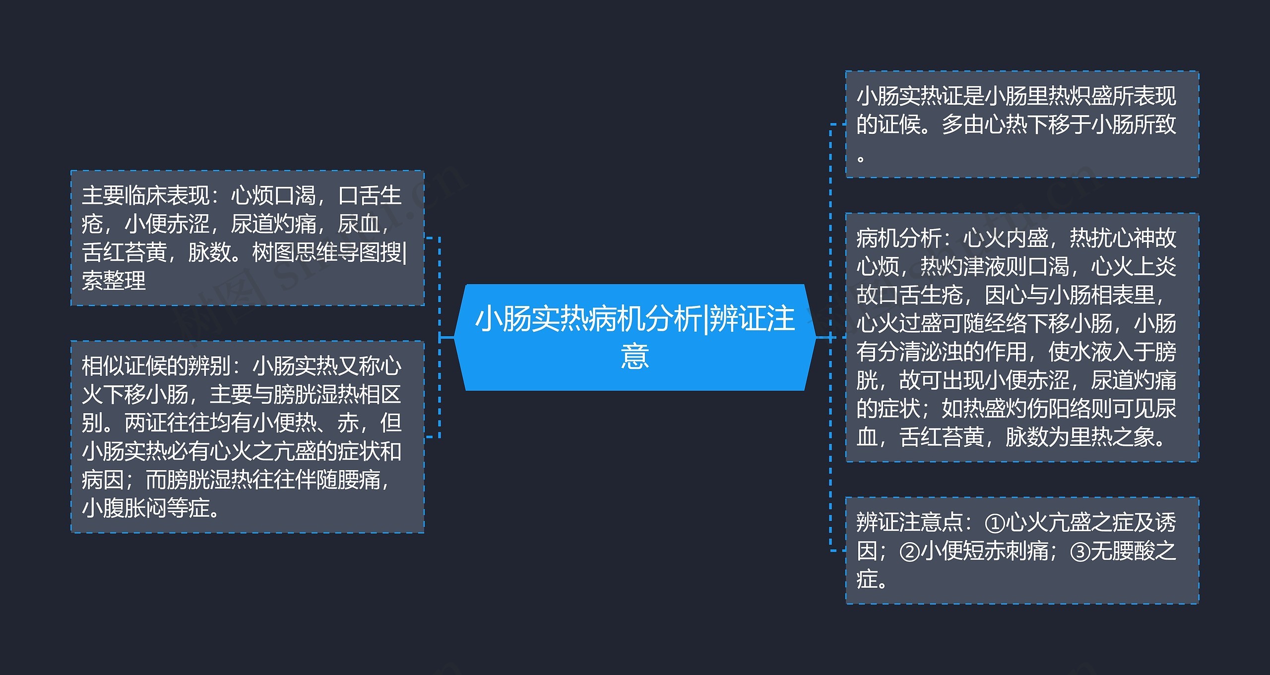 小肠实热病机分析|辨证注意思维导图