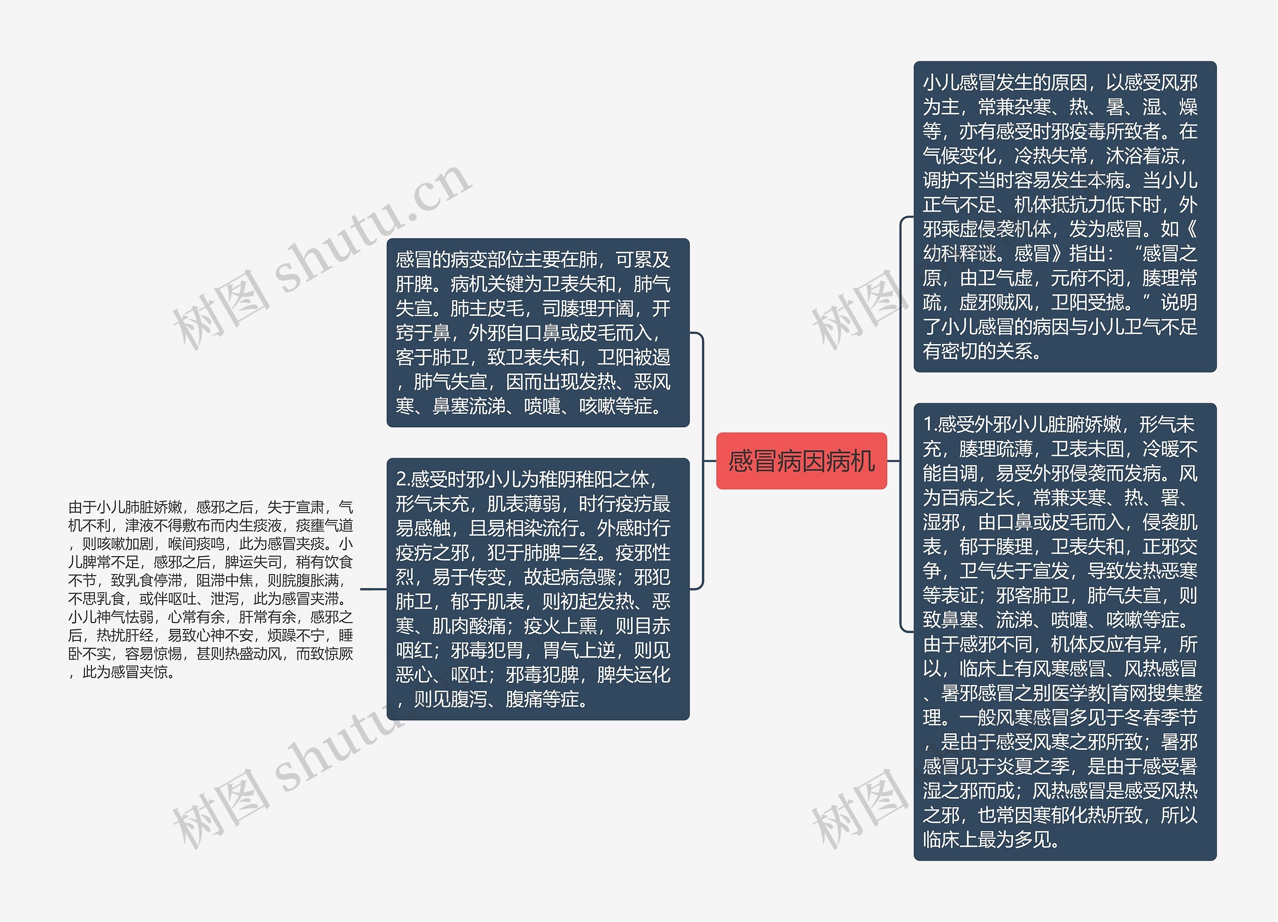 感冒病因病机思维导图