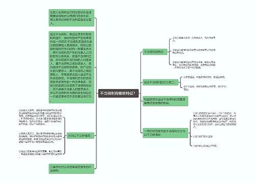 不当得利有哪些特征？