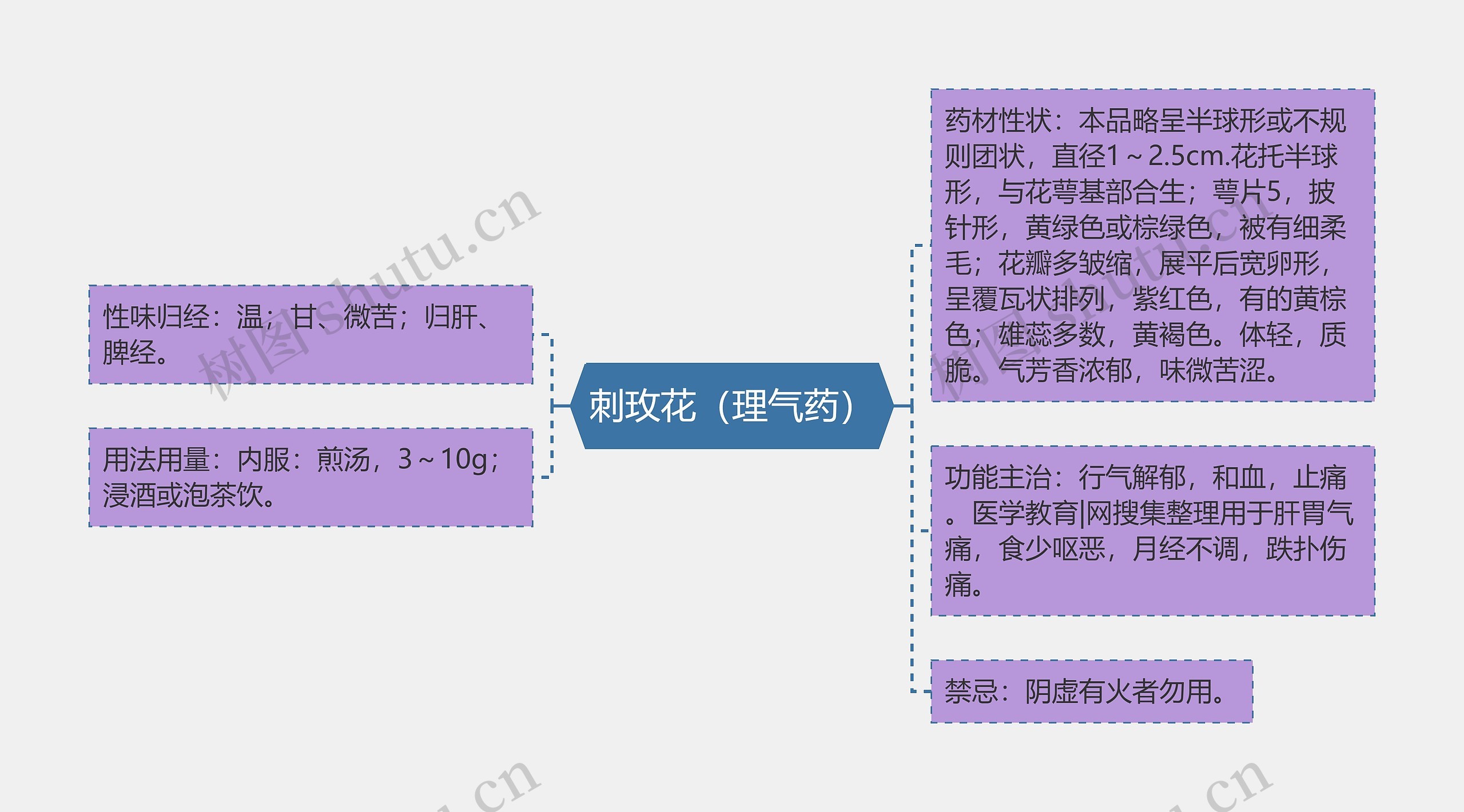 刺玫花（理气药）思维导图