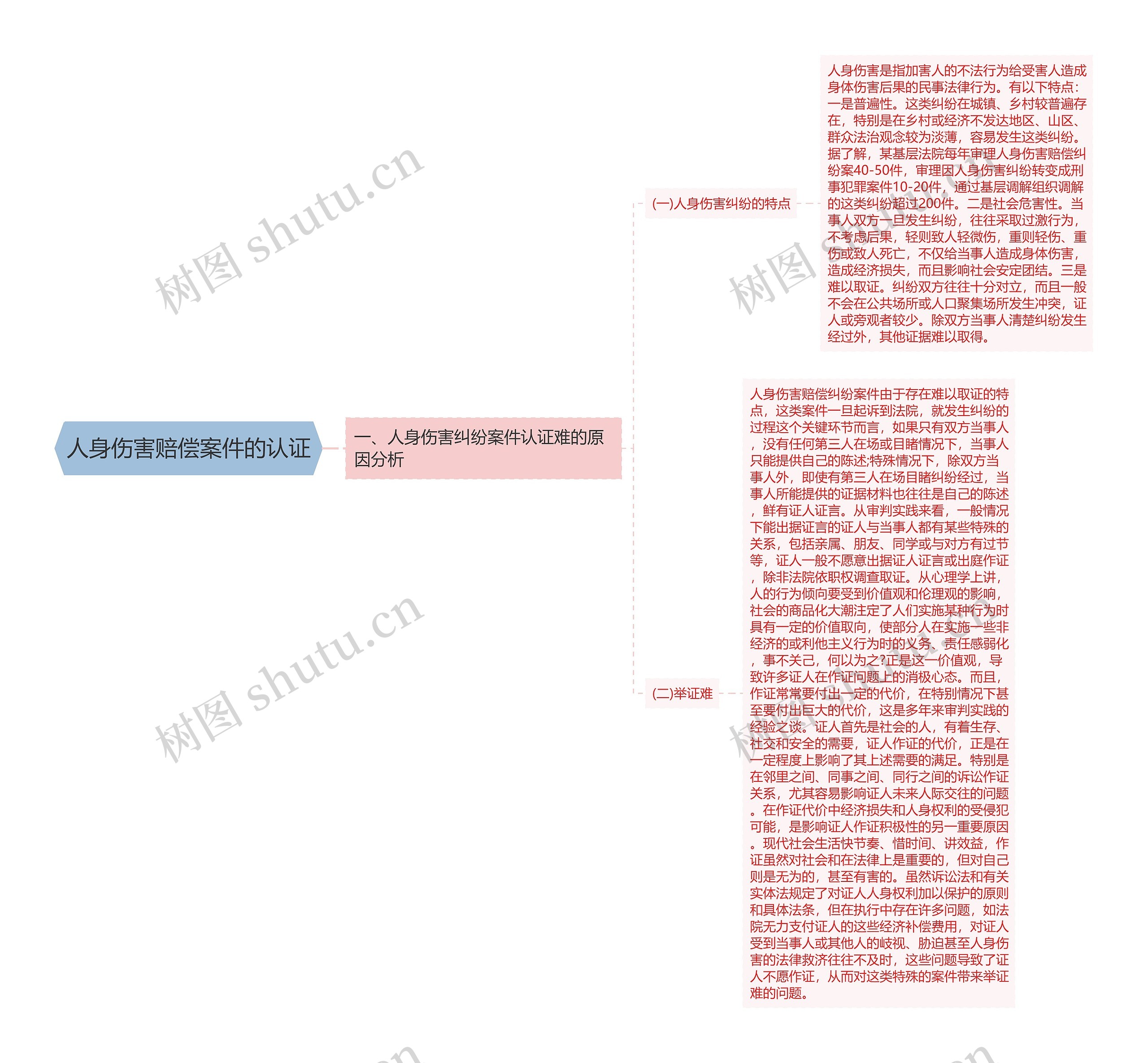 人身伤害赔偿案件的认证思维导图