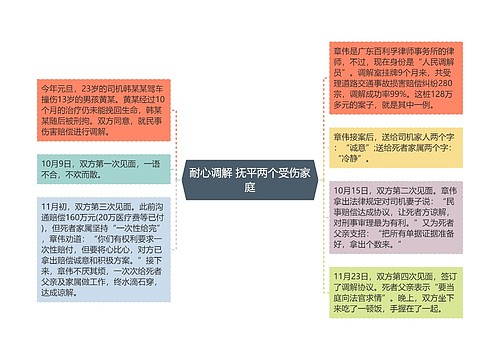 耐心调解 抚平两个受伤家庭