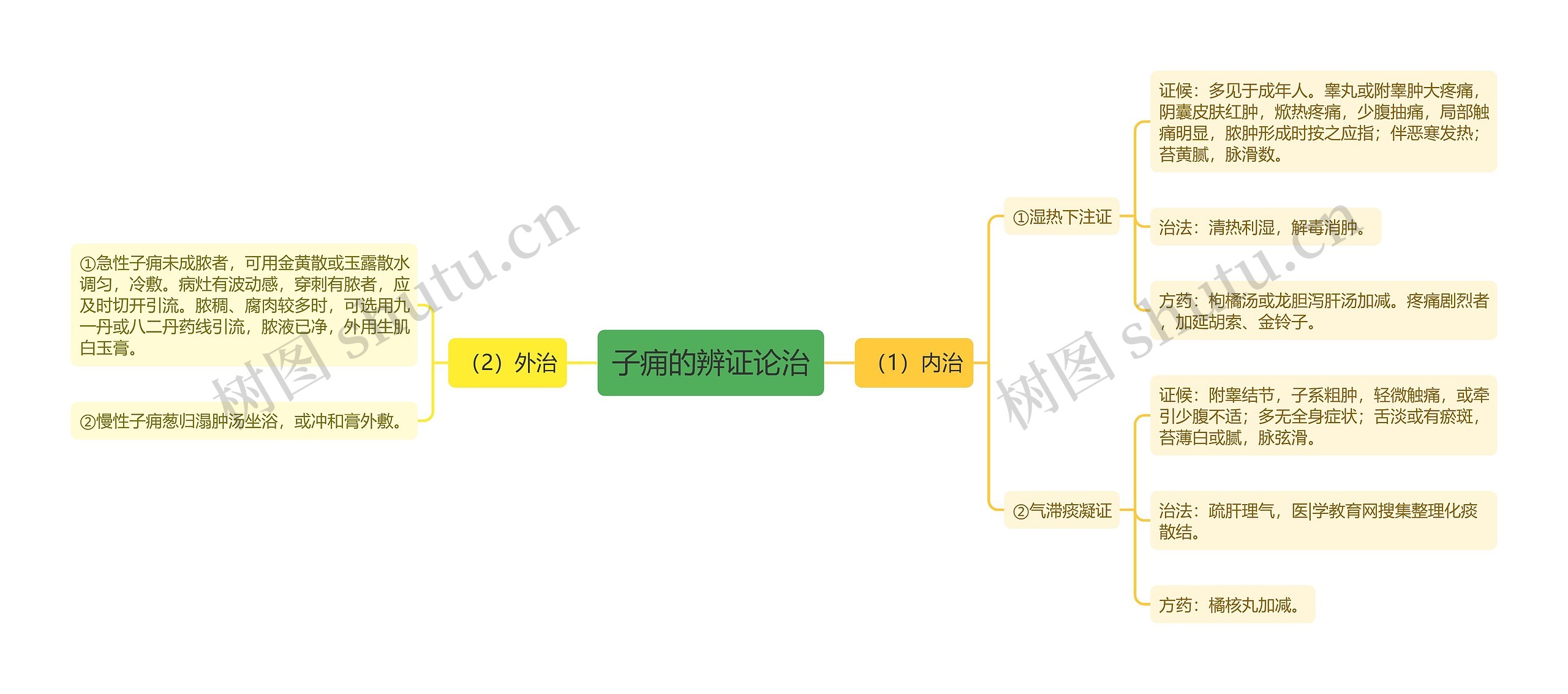 子痈的辨证论治思维导图