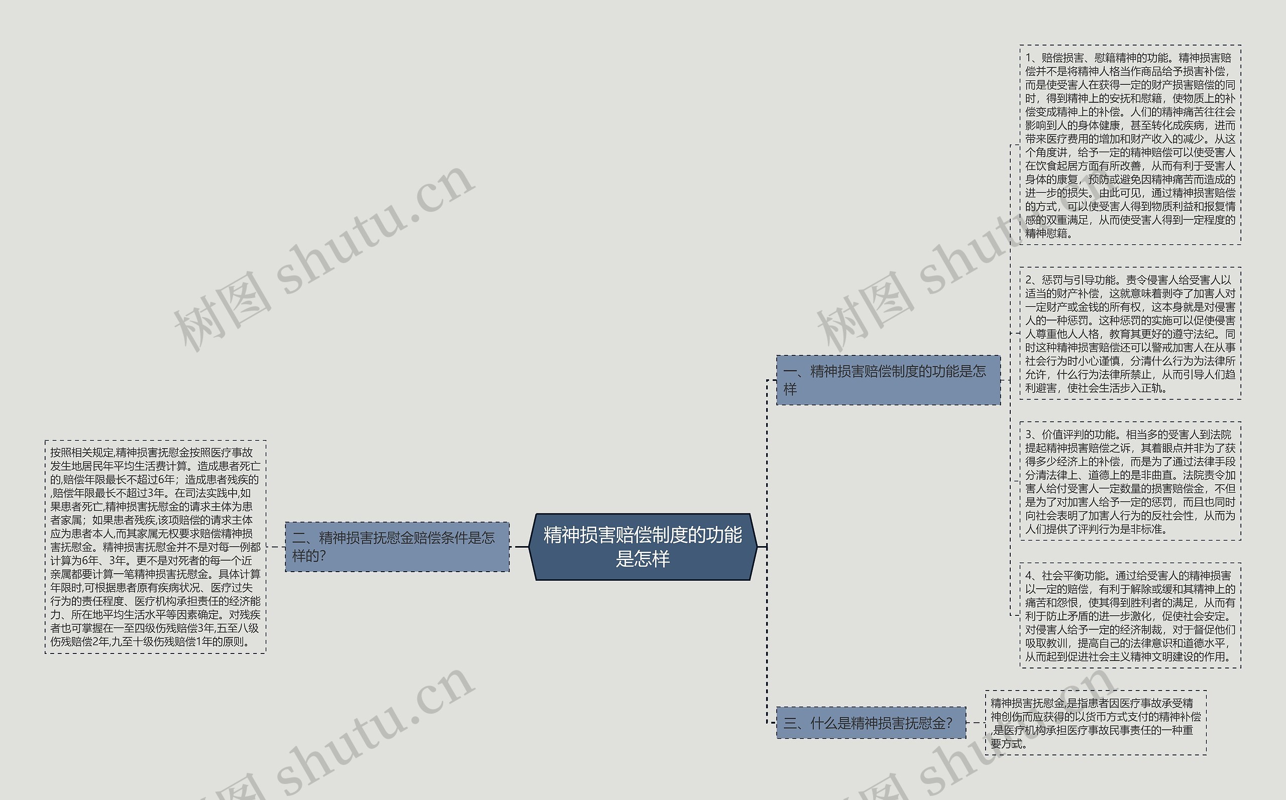 精神损害赔偿制度的功能是怎样思维导图