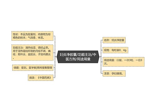 妇炎净胶囊/功能主治/中医方剂/用途用量