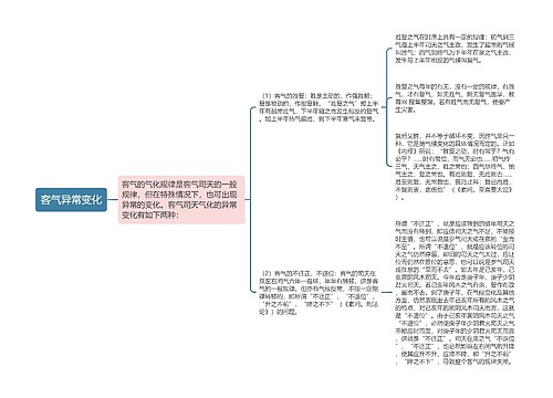 客气异常变化