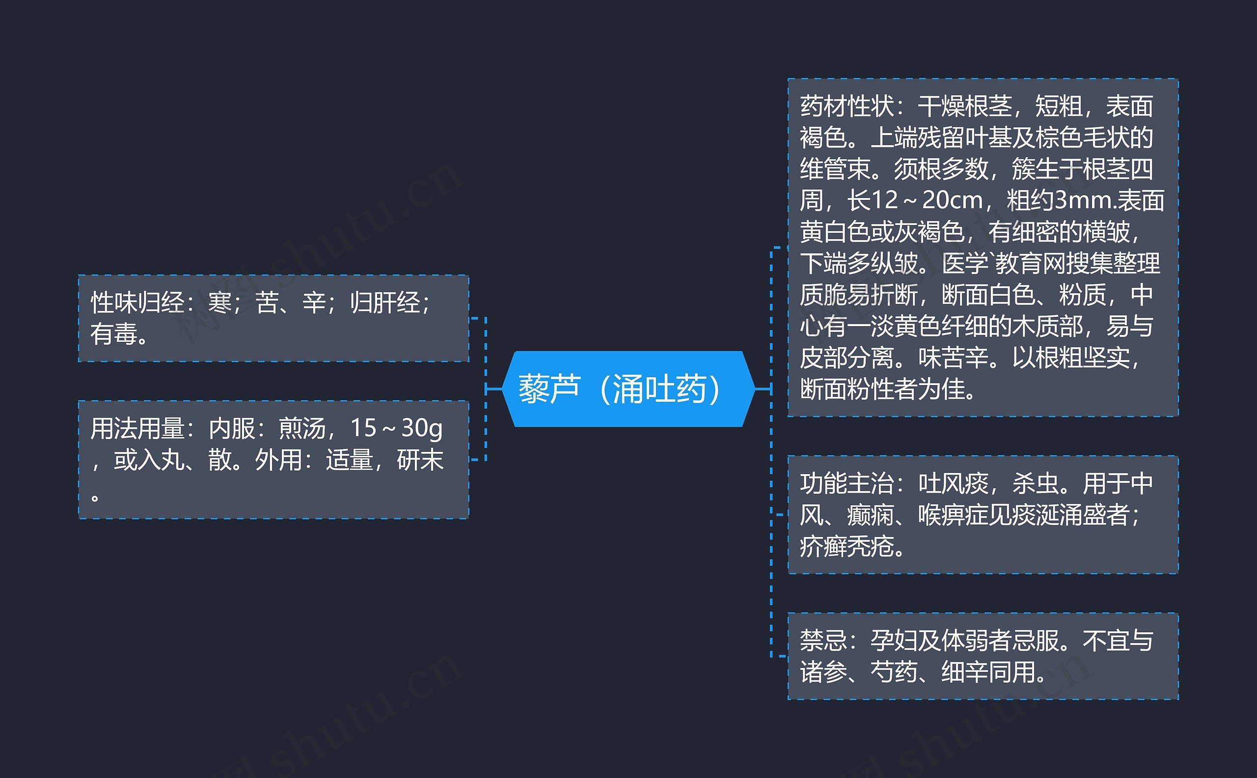 藜芦（涌吐药）思维导图