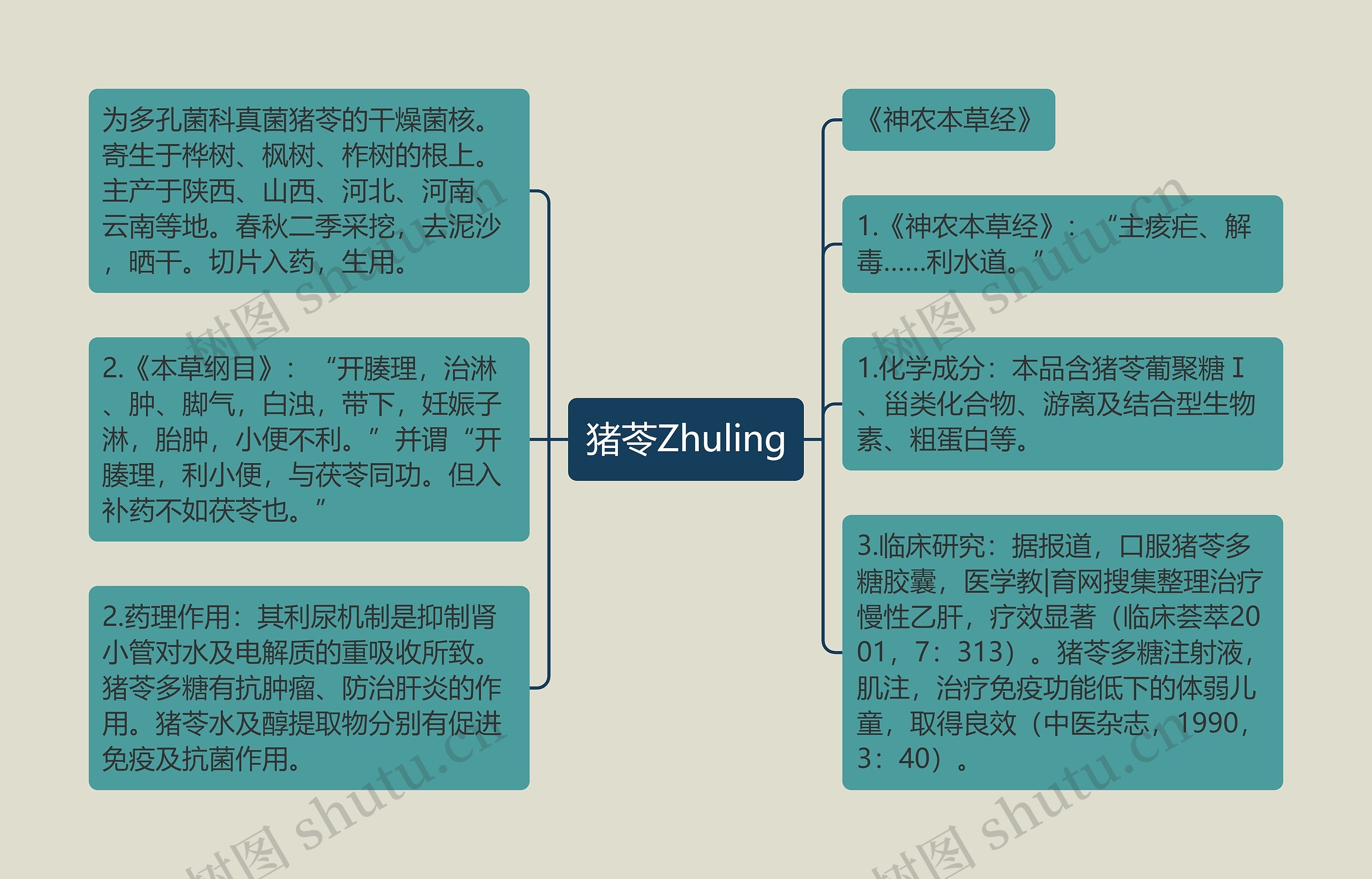 猪苓Zhuling思维导图