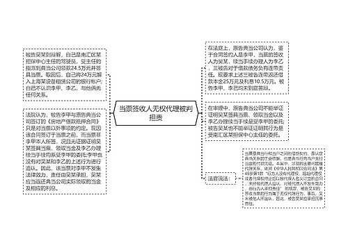 当票签收人无权代理被判担责