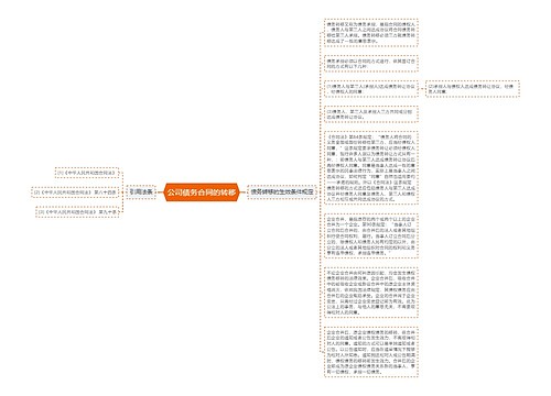 公司债务合同的转移