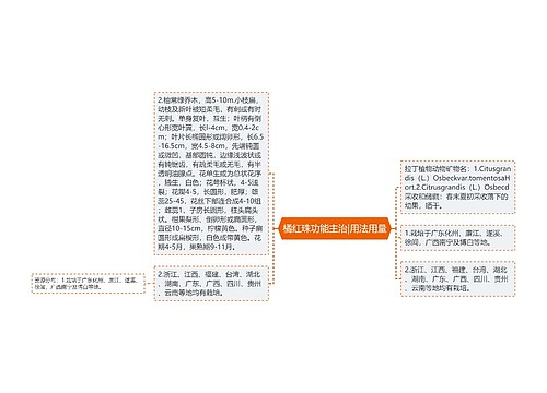 橘红珠功能主治|用法用量