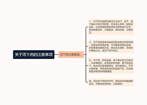 关于泻下药的注意事项