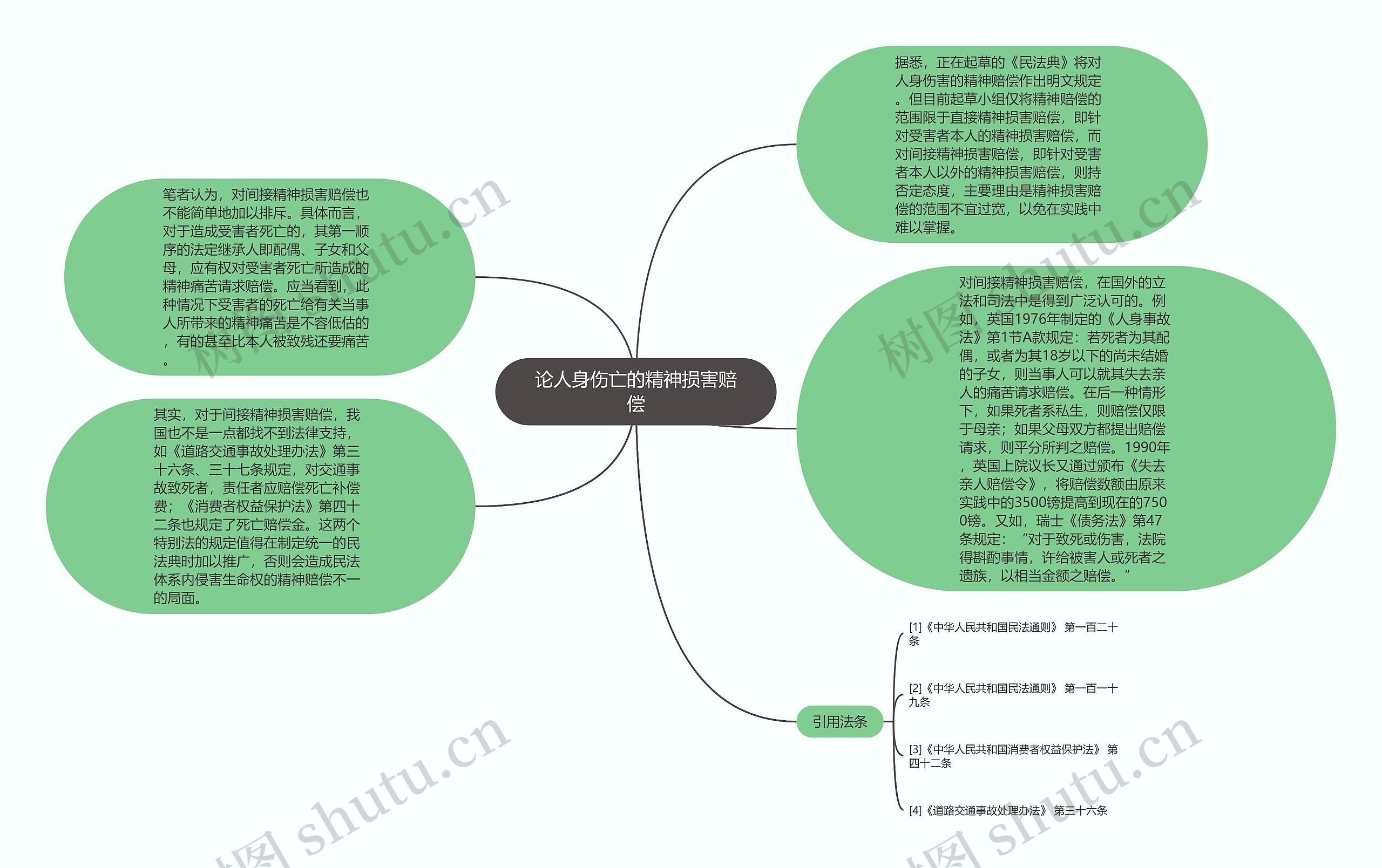 论人身伤亡的精神损害赔偿思维导图