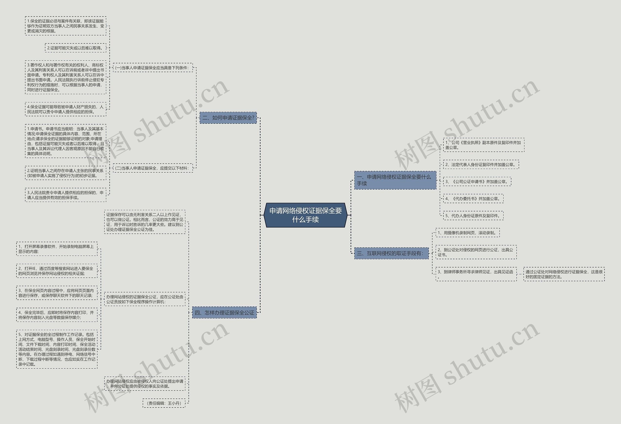 申请网络侵权证据保全要什么手续思维导图