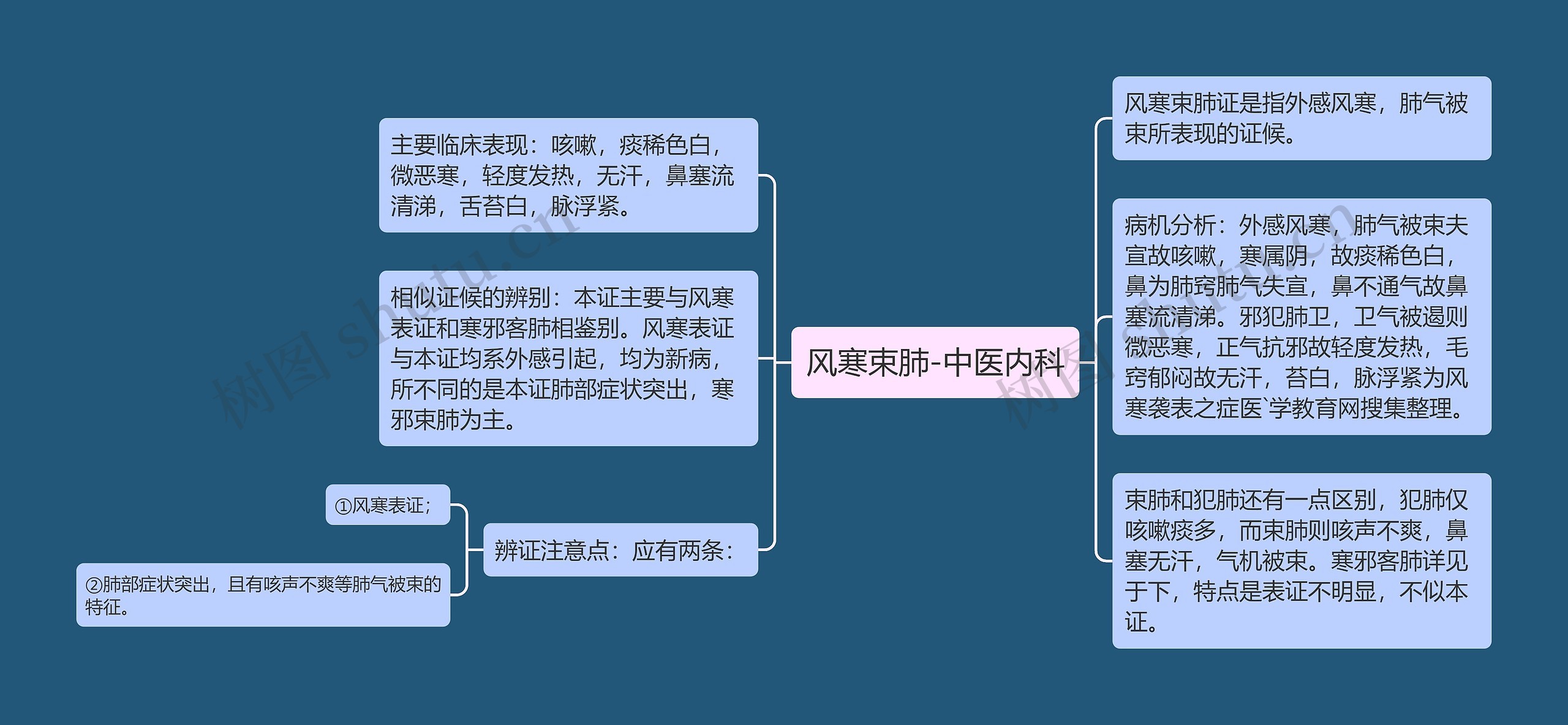 风寒束肺-中医内科思维导图