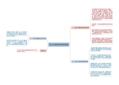 农村大病医保范围有哪些