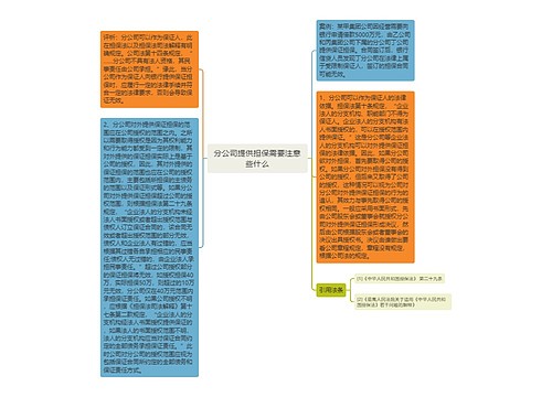 分公司提供担保需要注意些什么