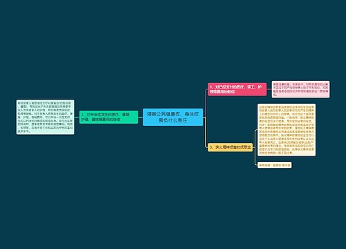 侵害公民健康权、身体权需负什么责任