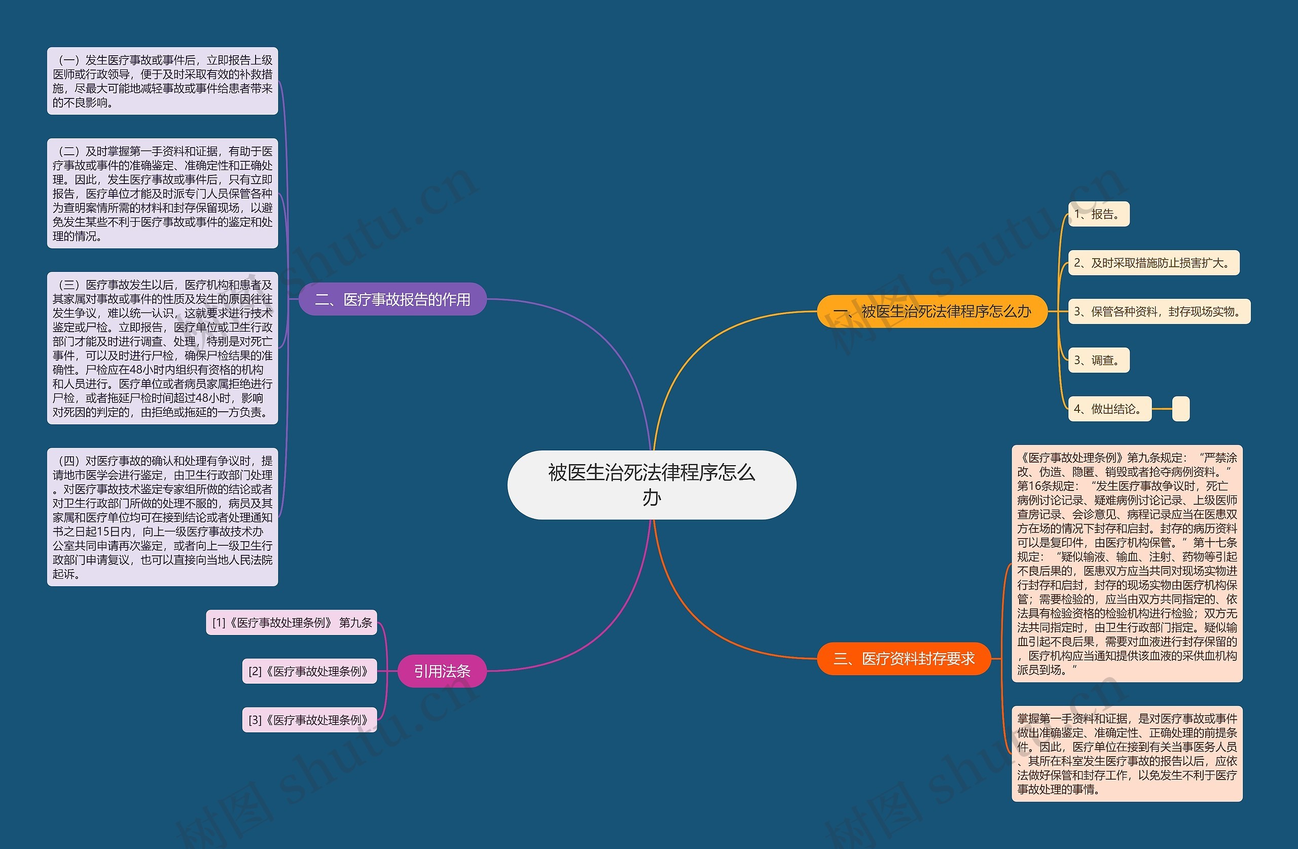被医生治死法律程序怎么办思维导图
