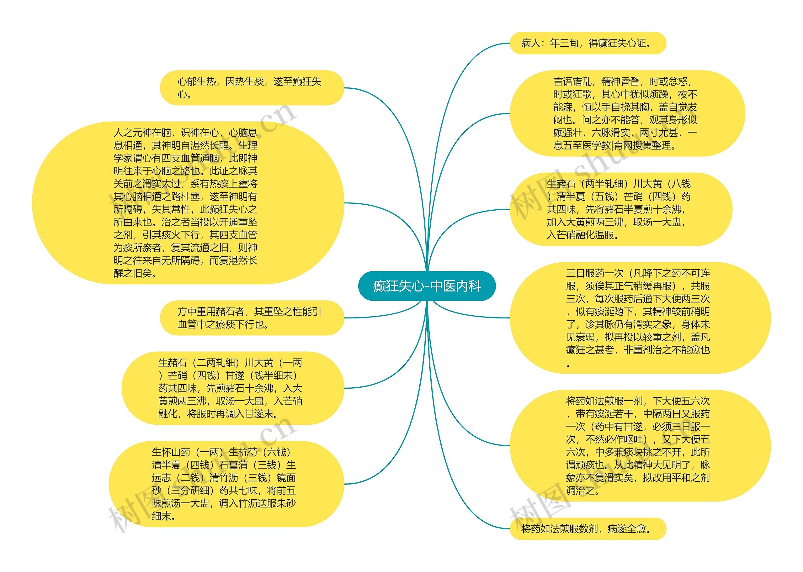 癫狂失心-中医内科思维导图