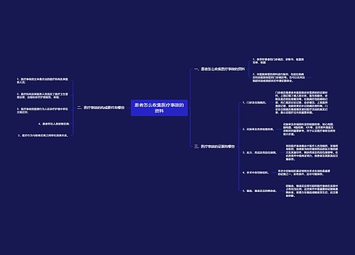 患者怎么收集医疗事故的资料