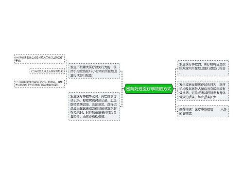 医院处理医疗事故的方式