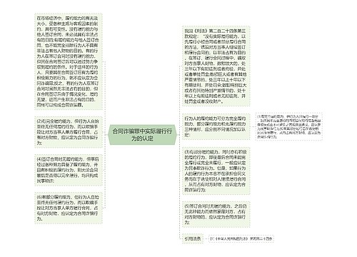 合同诈骗罪中实际履行行为的认定