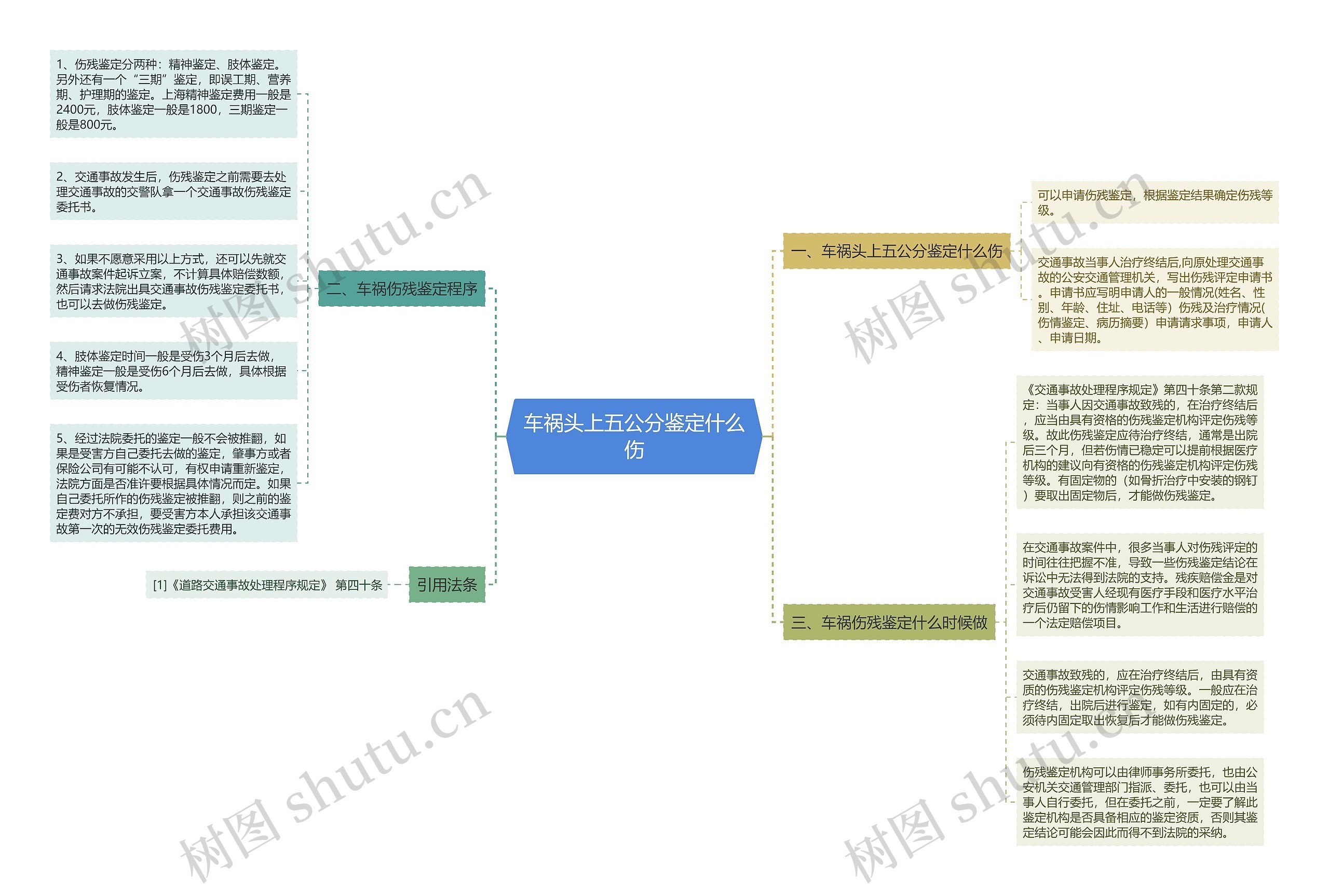 车祸头上五公分鉴定什么伤思维导图