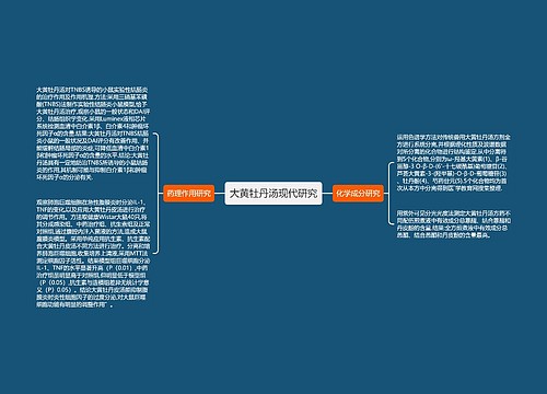 大黄牡丹汤现代研究